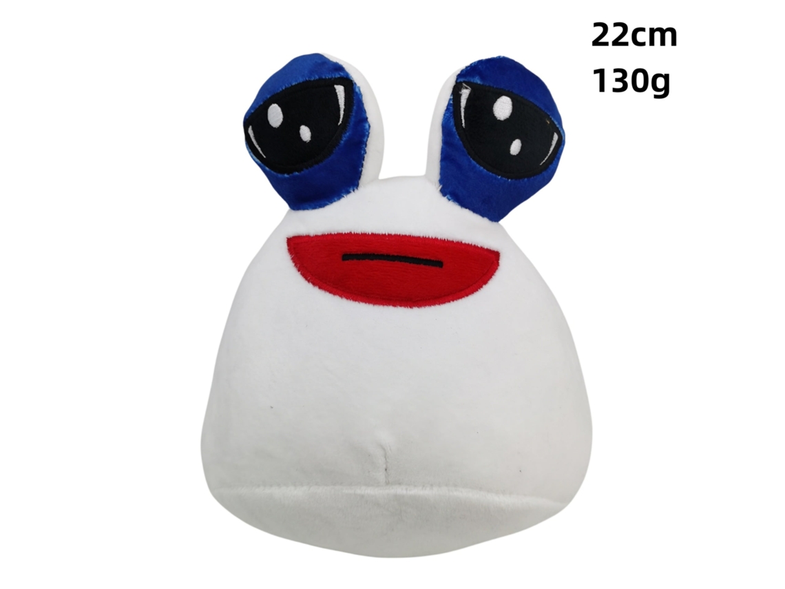 Peluche De Alienígena Pou My Pet, Muñeco Azul Y Blanco.
