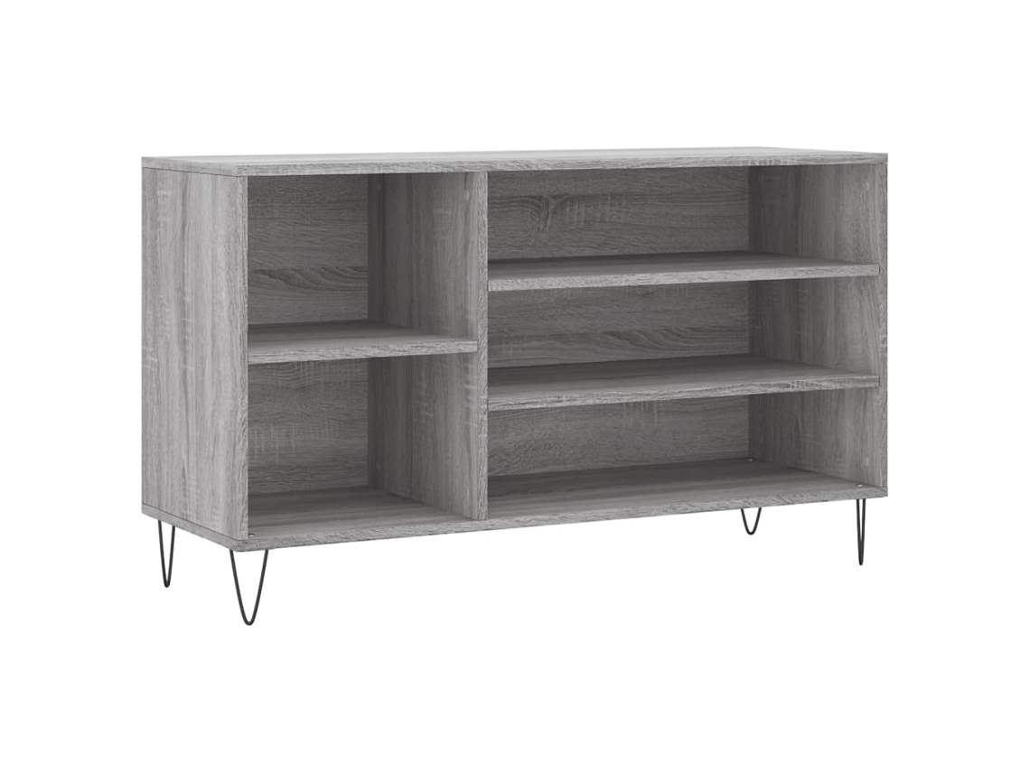 Maison Exclusive - Mueble Zapatero Madera Contrachapada Gris Sonoma 102x36x60 Cm