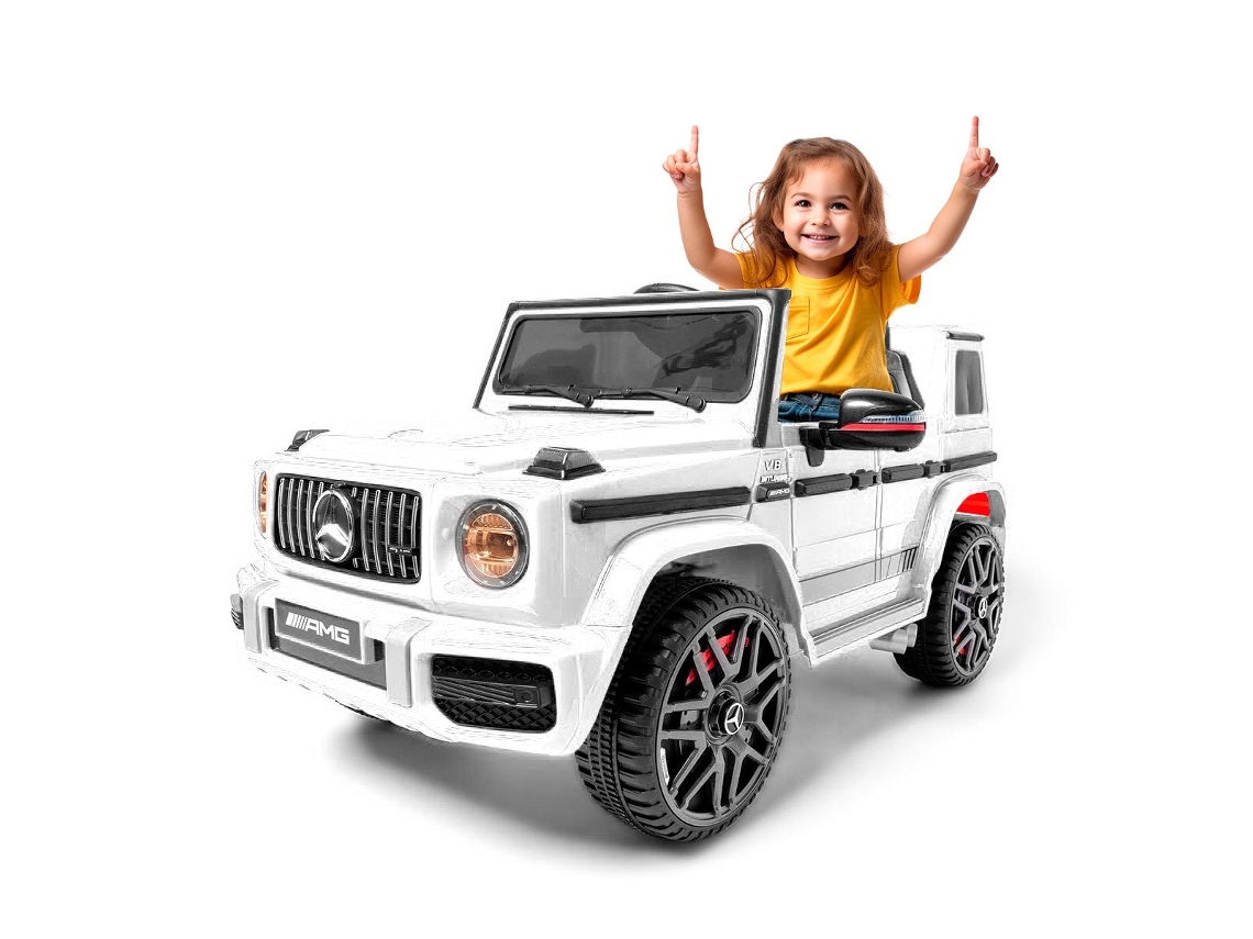 Coche eléctrico para niños Mercedes G63 Amg 12v Blanco Ataa