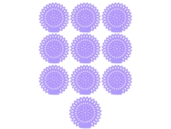 10 Protectores De Inodoro Antisalpicaduras Desodorizantes Con Fragancia Duradera A Lavanda (eva)