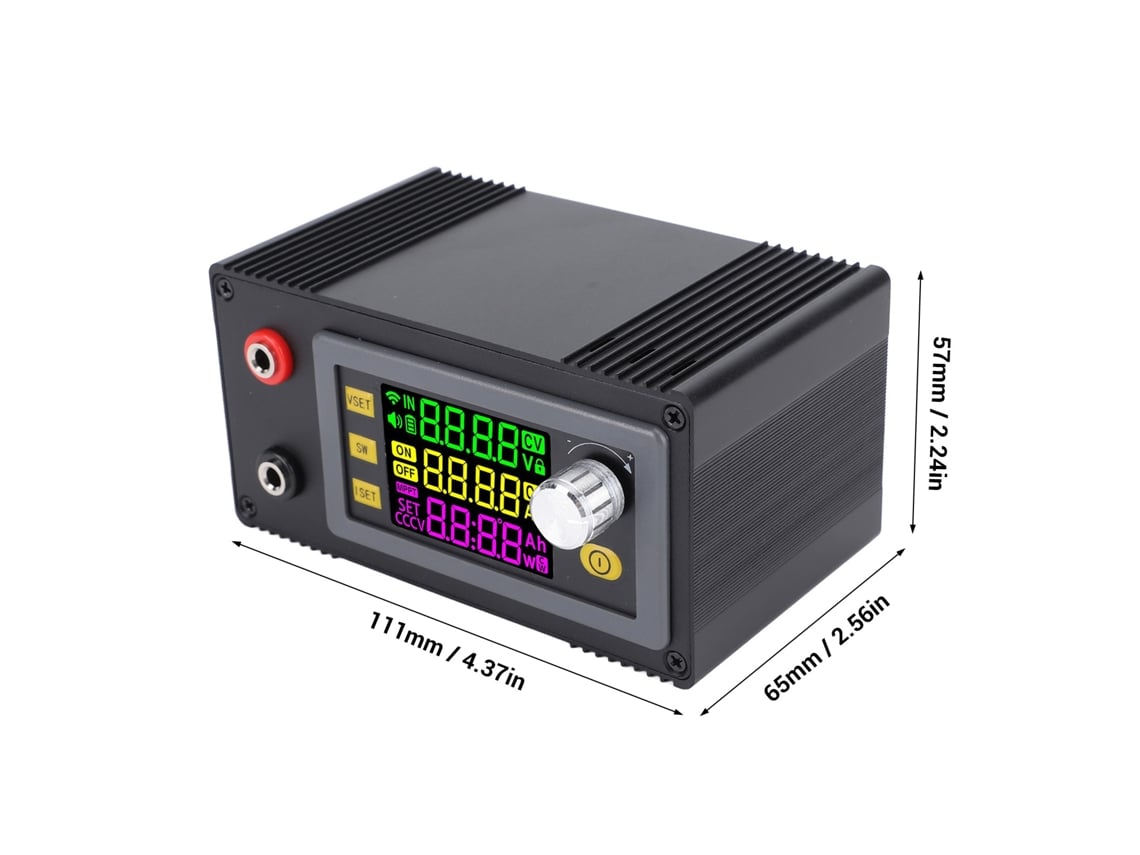 Regulador de voltaje DC: entrada 12-72V, salida 0-65V/0-9A, 585W, pantalla digital y estabilizador.