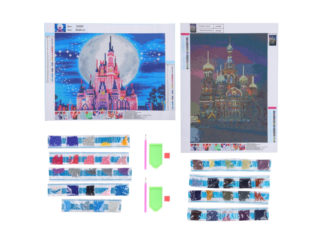 Kit de pintura de diamantes, bordado decorativo para paredes