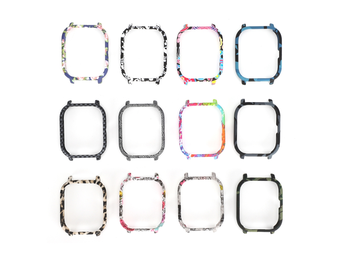 12 Piezas Funda De Reloj Pc Con Patrón Colorido Carcasa Protectora Ligera Para Amazfit Gts