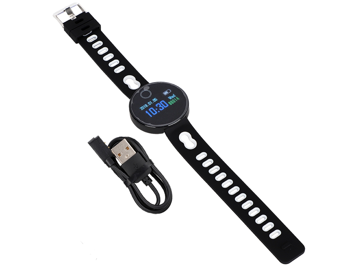Pulsera inteligente de fitness con monitorización de frecuencia cardíaca y resistente al agua