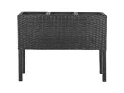 Maceta BELIANI Caragana de Ratán sintético Negro 77x28x58