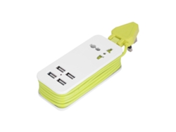 Enchufe Usb Portátil De Viaje (4 Puertos Usb, Regleta De Energía Multifuncional)