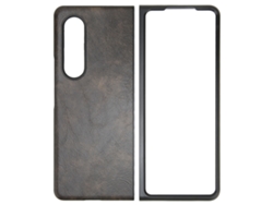 Capa De Couro Para Galaxy Z Fold 3 Case Protectora De Tela Dobrável Anti-poeira Para Negócios Camuflagem Verde