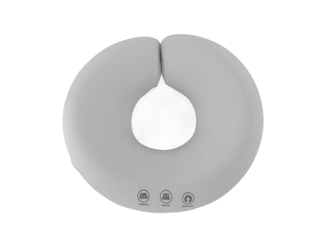 Rebe-pillow de suave masaje facial postoperatorio con rebote para dormir, boca inferior gris