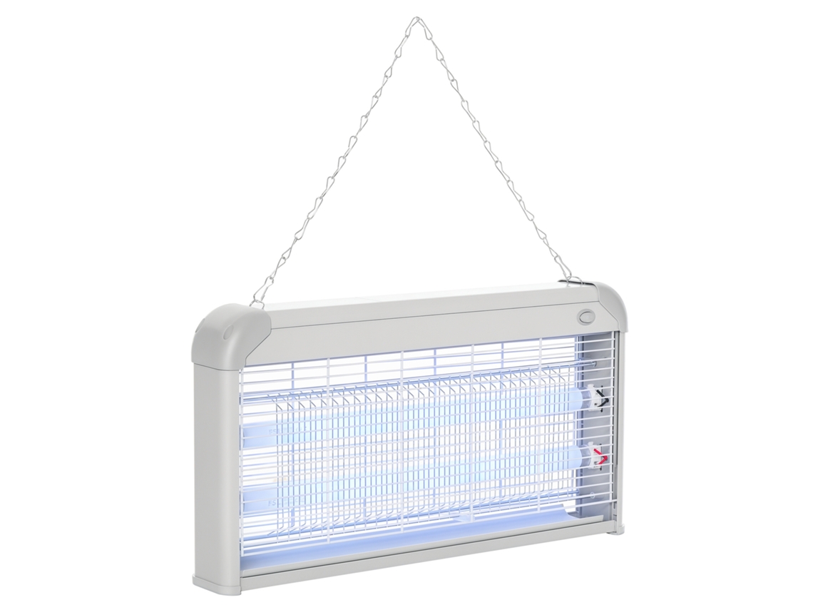 Lâmpada Elétrica Mata Mosquitos 30w, Luz UV, 60 M², 48,5x8,5x26,5 Cm, Cinza | S/MARCA