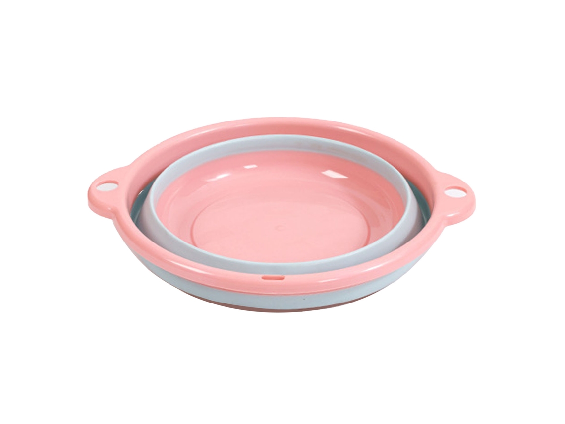 Lavabo Plegable Multifuncional Para Bebés, Portátil, De Plástico Siliconado, Color Rosa.