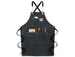 Delantales De Cocinero Para Hombre Y Mujer Con Grandes Bolsillos, Delantal De Lona De Algodón Cruzado Resistente Y Ajustable