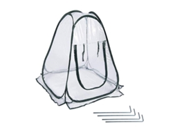 Pequeño invernadero portátil plegable para jardines de suculentas, protegido de la lluvia y el viento.
