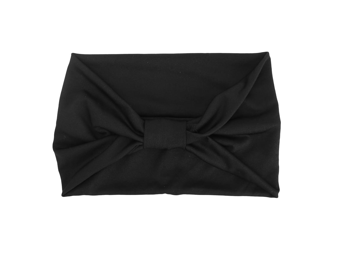 Cinta De Pelo De Tela Con Torsión Y Nudo Antideslizante Elástica Para Mujeres Accesorios De Pelo (negro)