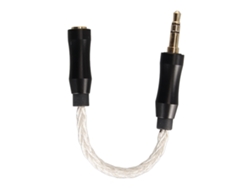 Cabo Adaptador 2,5mm Fêmea Para 3,5mm Macho Cobre Monocristalino Ouro 14cm Para Fones