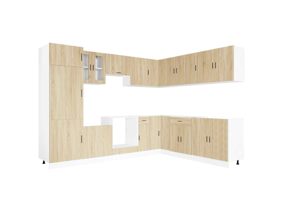 Juego de 14 gabinetes de cocina de roble Sonoma EXCLUSIVO DE MAISON