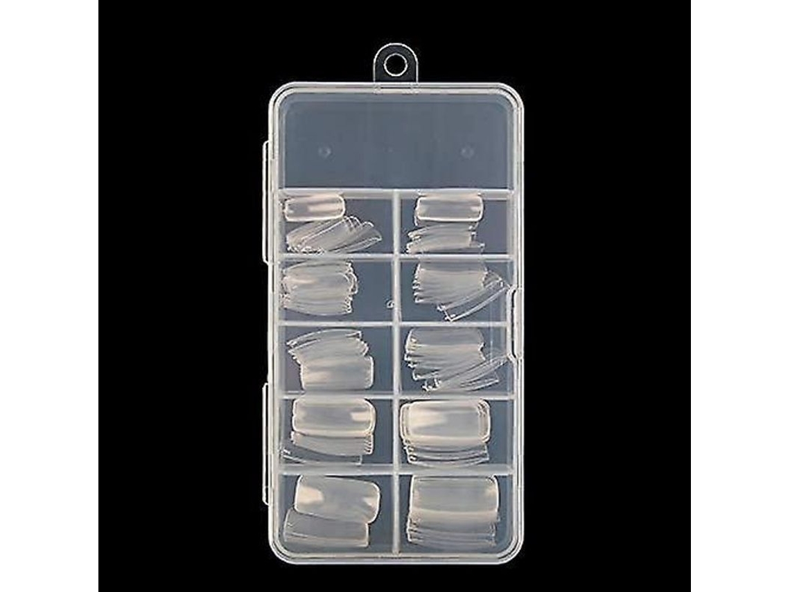 Uñas Postizas Rectangulares Transparentes De Cobertura Total, Listas Para Aplicar.