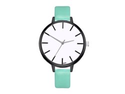 Reloj De Pulsera De Cuero Elegante Y Casual De Cuarzo Zhoulianfa K095-hc Para Mujer, Color Verde Menta, Ideal Para Negocios.
