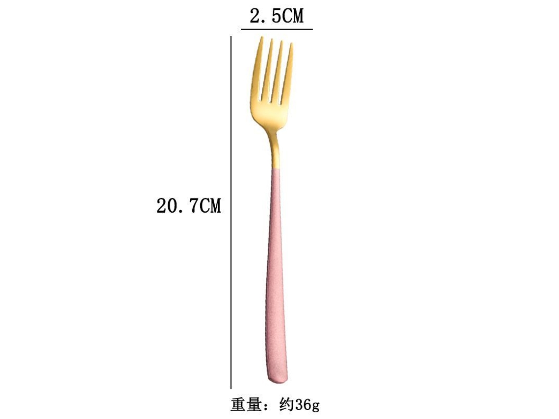 2026-41698-tenedores De Acero Inoxidable De 6 Piezas Para Ensalada Carne Fruta Tenedor Largo Mango Ergonómico Hogar Occidental