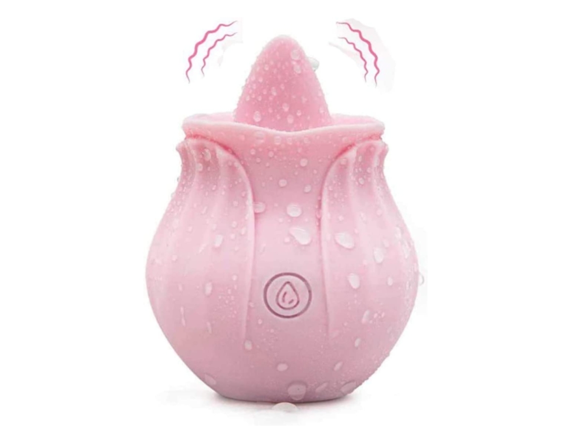 Vibrador de clítoris femenino, estimulación del punto G vaginal con lengua, juguete sexual para orgasmos rápidos, rosa
