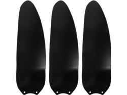 3 Aspas De Ventilador De Plástico Negro Para Ventilador De Techo