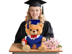 Diplômé 2025 Nounours En Peluche 25 Cm,souvenir Célébratif Avec Chapeau Et Toge 2025 Étudiants Fil Gokoco