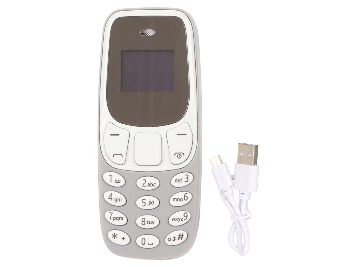 El Teléfono Más Pequeño Del Mundo, Manos Libres, Bluetooth, Marcador, Tarjeta Sim Dual, Desbloqueado, Gsm 2 En 1, Mini Teléfono Móvil Gris