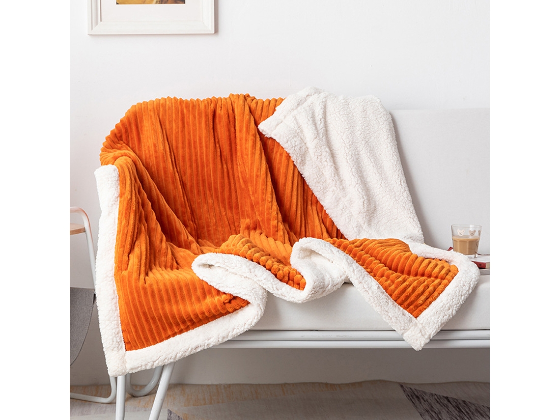 Manta De Felpa Suave Y Plush Para Sofá, Reversible Doble Cara, De Microfibra Cálida Y Cómoda