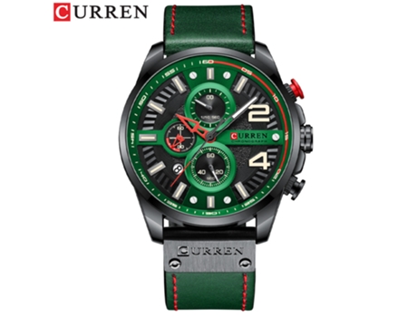 Relojes para Hombres, Reloj con Correa de Cuero para Hombres Relojes de Pulsera con Calendario de Cuarzo Impermeables para Hombres-Concha Negra Ver...