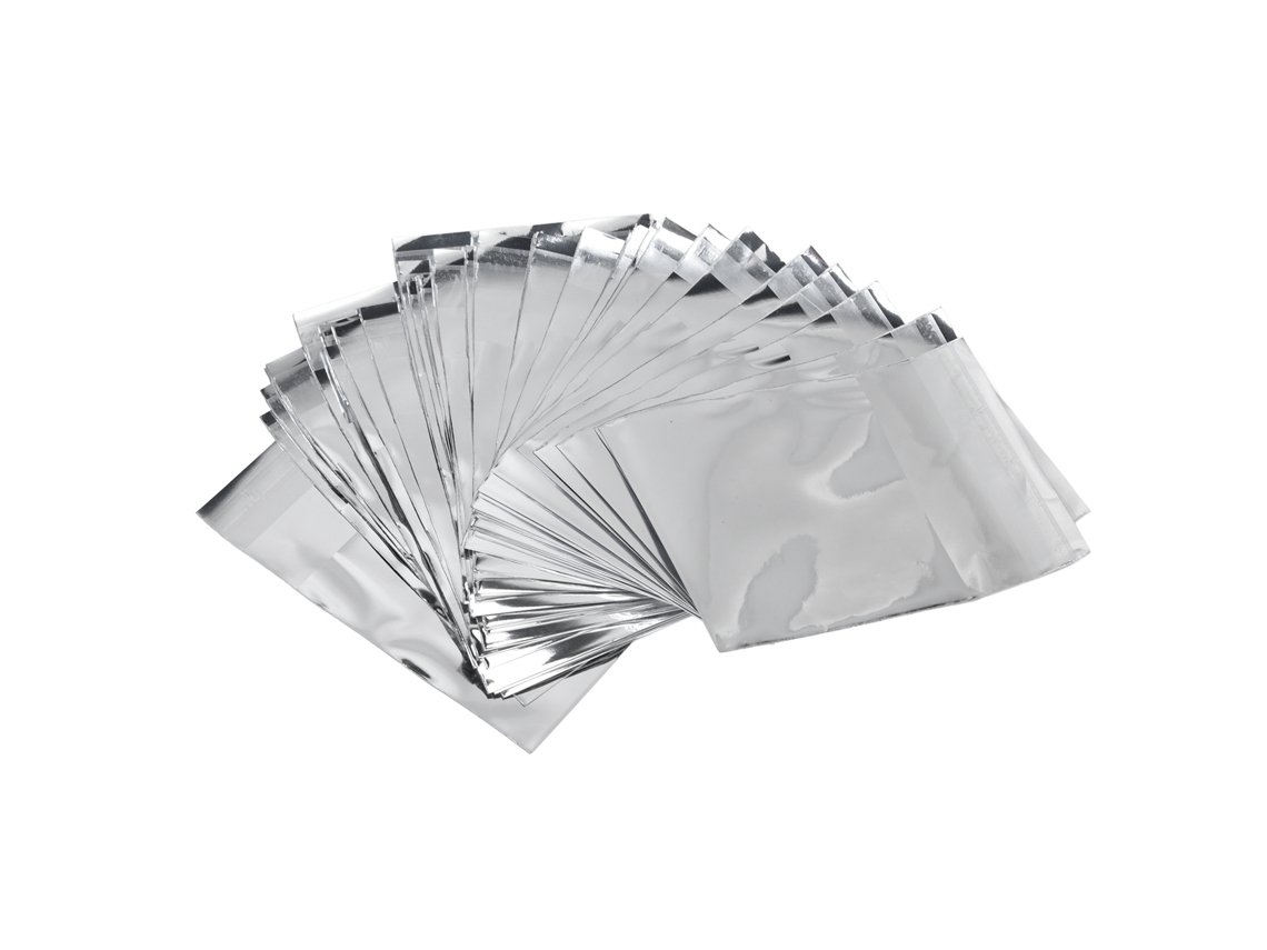 50 Bolsas De Papel De Aluminio Resellables, Resistentes Al Olor Y Duraderas, De 6,5 X 6,5 Cm.