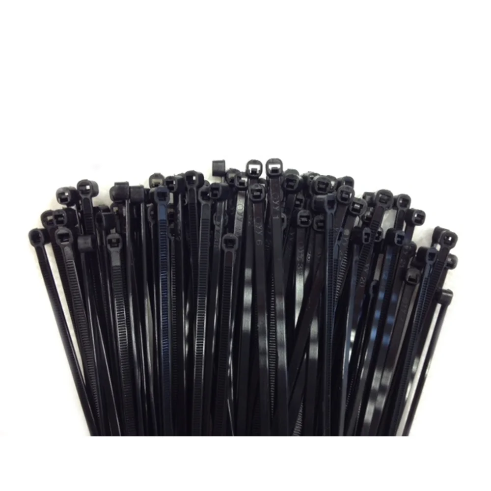 Abraçadeiras Pretas 100x2,5mm Uv Poliamida 6.6 - Pack De 1000