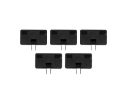 Juego de 5 adaptadores de enchufe de 1 a 3, convertidor de energía de viaje con rotación de 180°.