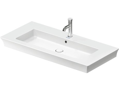 Lavabo Tulip blanco, ancho 1055mm, 1 agujero para grifo, con rebosadero, 2363100000