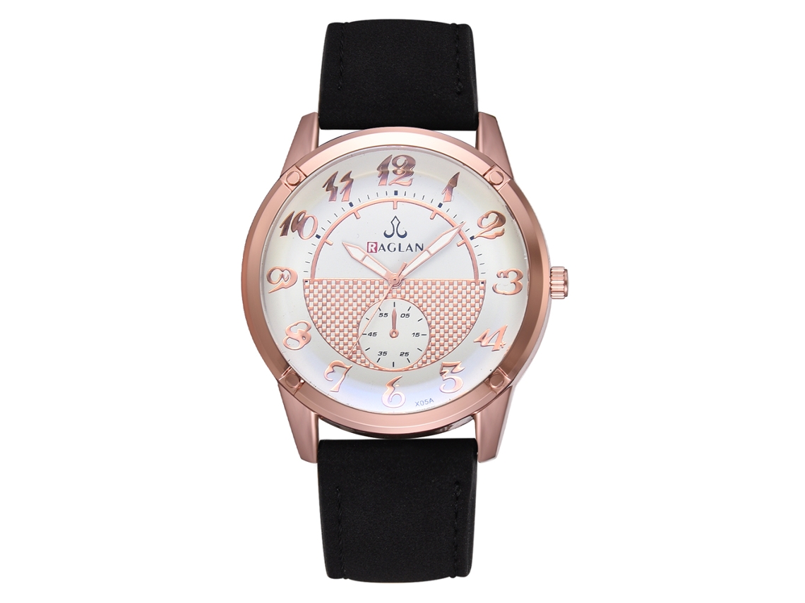 Reloj De Pulsera Digital De Cuarzo Unisex Con Correa Clásica De Cuero Sintético Negro.