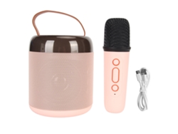 Coluna Bluetooth Portátil LAXISCREED Rgb Rosa com Microfone Sem Fio