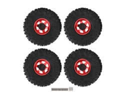 Juego De Neumáticos Rc Crawler De 1,9 Pulgadas Con Llantas Metálicas Para Redcat Axial Scx10 D90 Hpi4