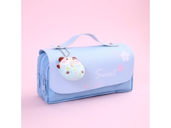 Estuche grande y bonito para lápices, portalápices creativo de estilo coreano, útiles escolares para niñas MDUG (Estilo Azul 3)