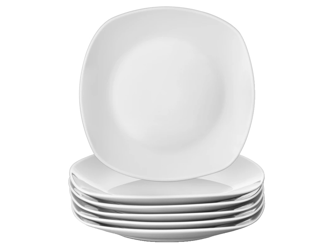 Juego de platos de cerámica para cena, tamaño 9,75 pulgadas, diseño elegante y sólido, 9,75 pulgadas
