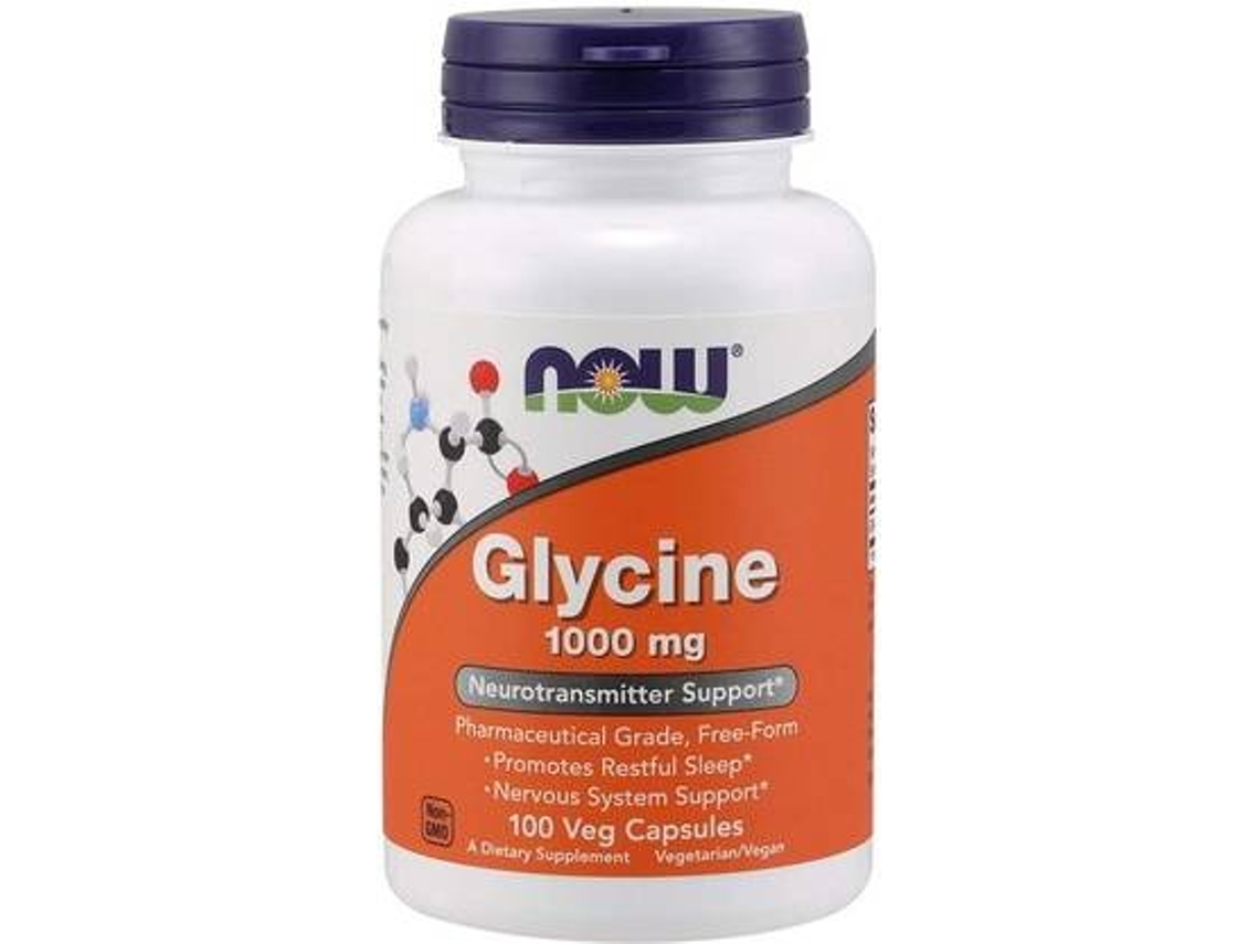 Complemento Alimentar NOW Glicina (100 cápsulas vegetais)
