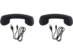 Conjunto De 2 Auriculares Retro Inalámbricos Y Con Cable Para Teléfonos Móviles.
