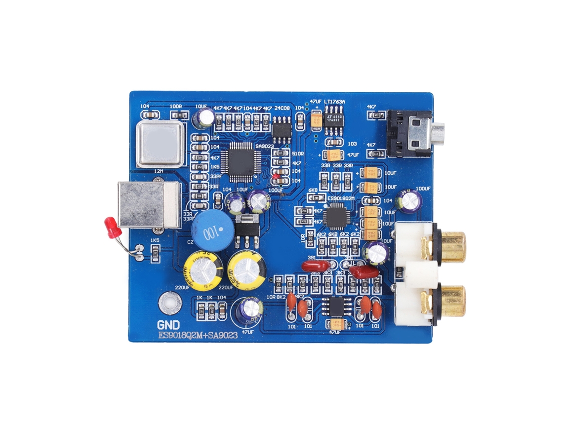 Módulo Amplificador de Áudio Hifi Dac Decoder Placa de Som Externa 24bit 96k Sa9023 Es9018k2m S/MARCA