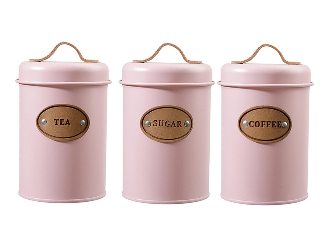 Recipiente para té, café y azúcar Slowmoose de 3 piezas con tapa de 501 ml
