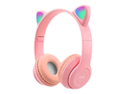 Auriculares Para Juegos Auriculares Cat Auriculares Estéreo Bass Para Pc Phone (pink)
