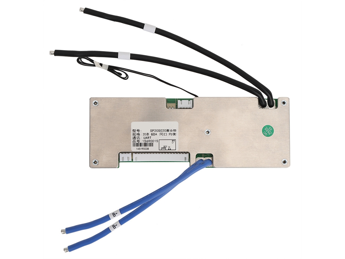 Placa de protección de batería de litio 16S 3,6 V/3,7 V con comunicación UART, 60 A