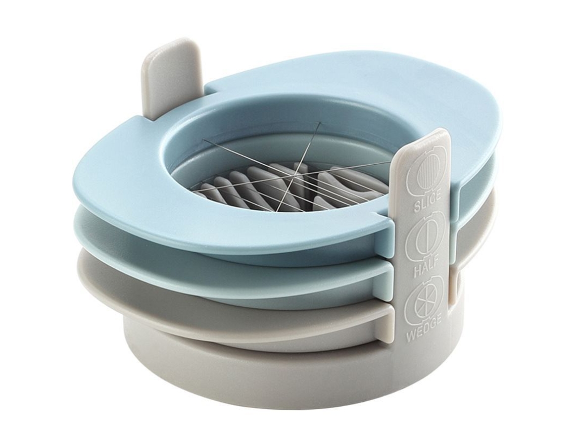 Cortador De Huevos Multifuncional 3 En 1 Con Alambres De Acero Inoxidable (azul)