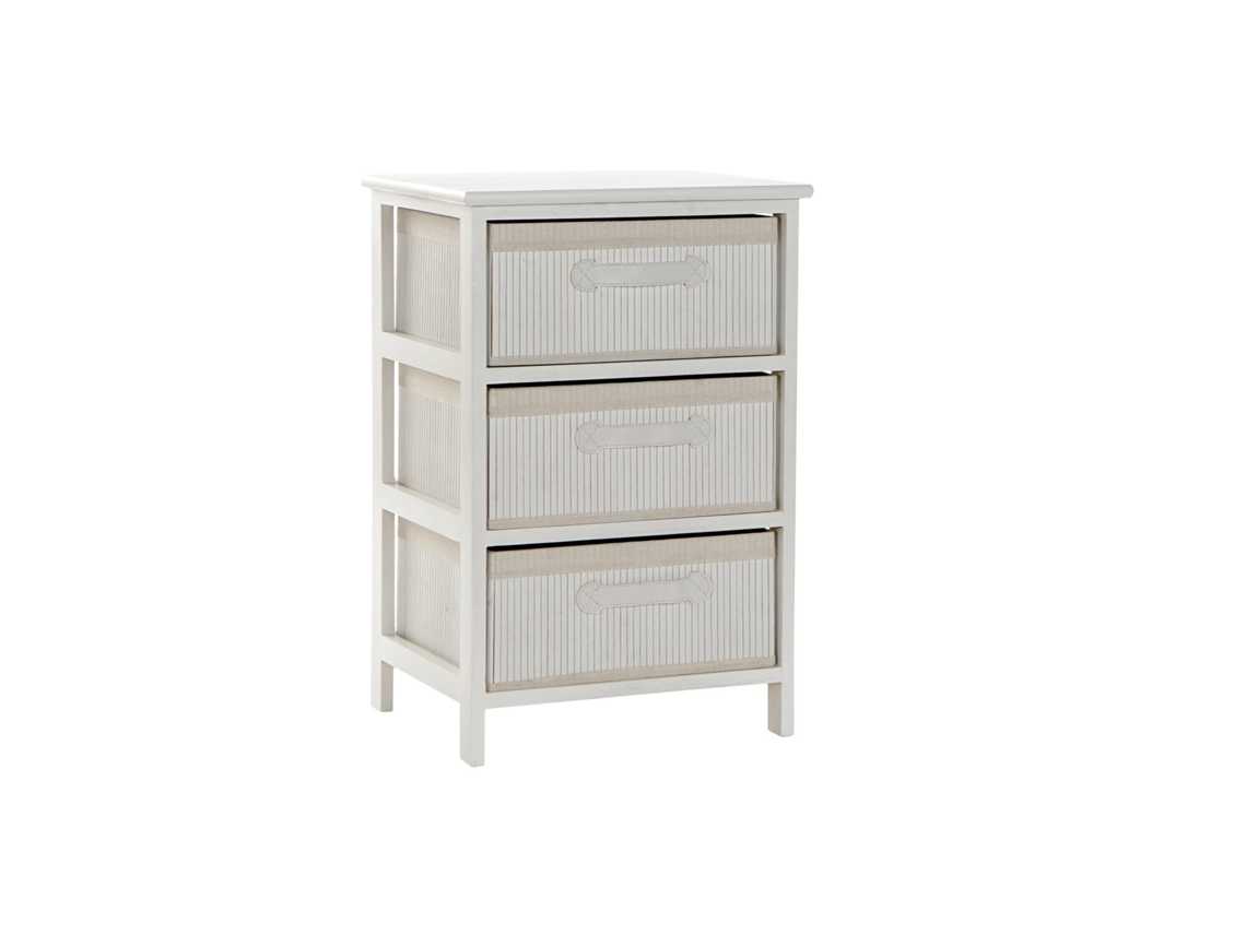 Cajonera Bambú Paulownia Blanco 42x32x63cm