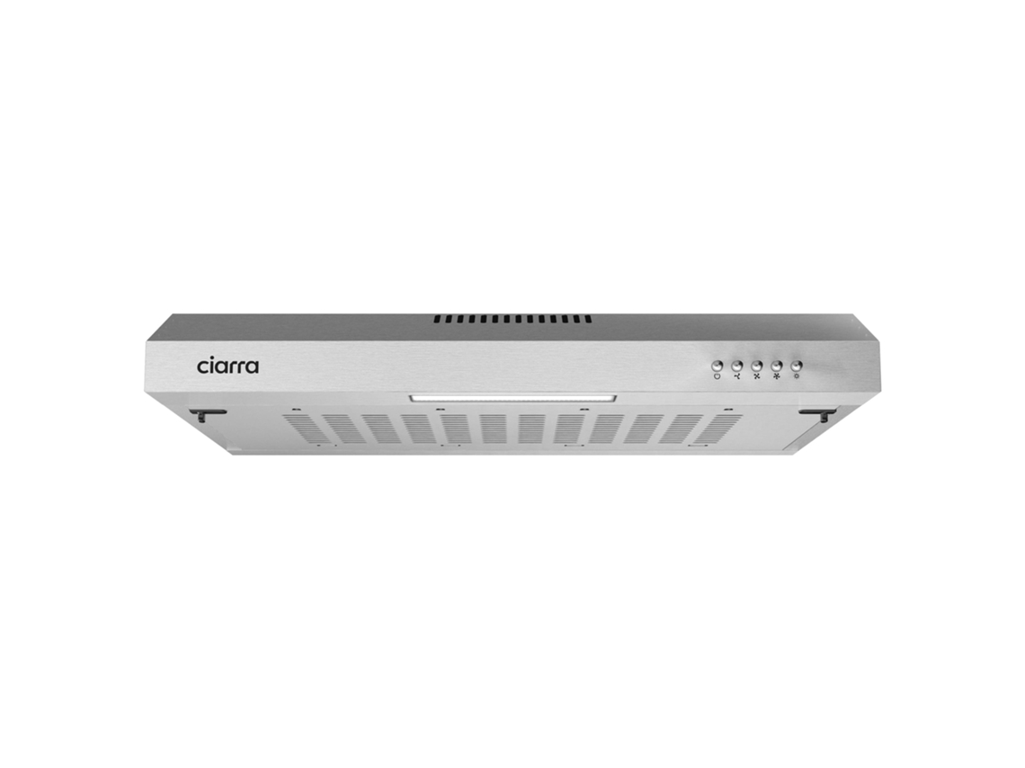 Campana Extractor Ciarra 60cm 220m³/h Recirculación Con Filtros De Carbón (2 Piezas) Inox 903ss60