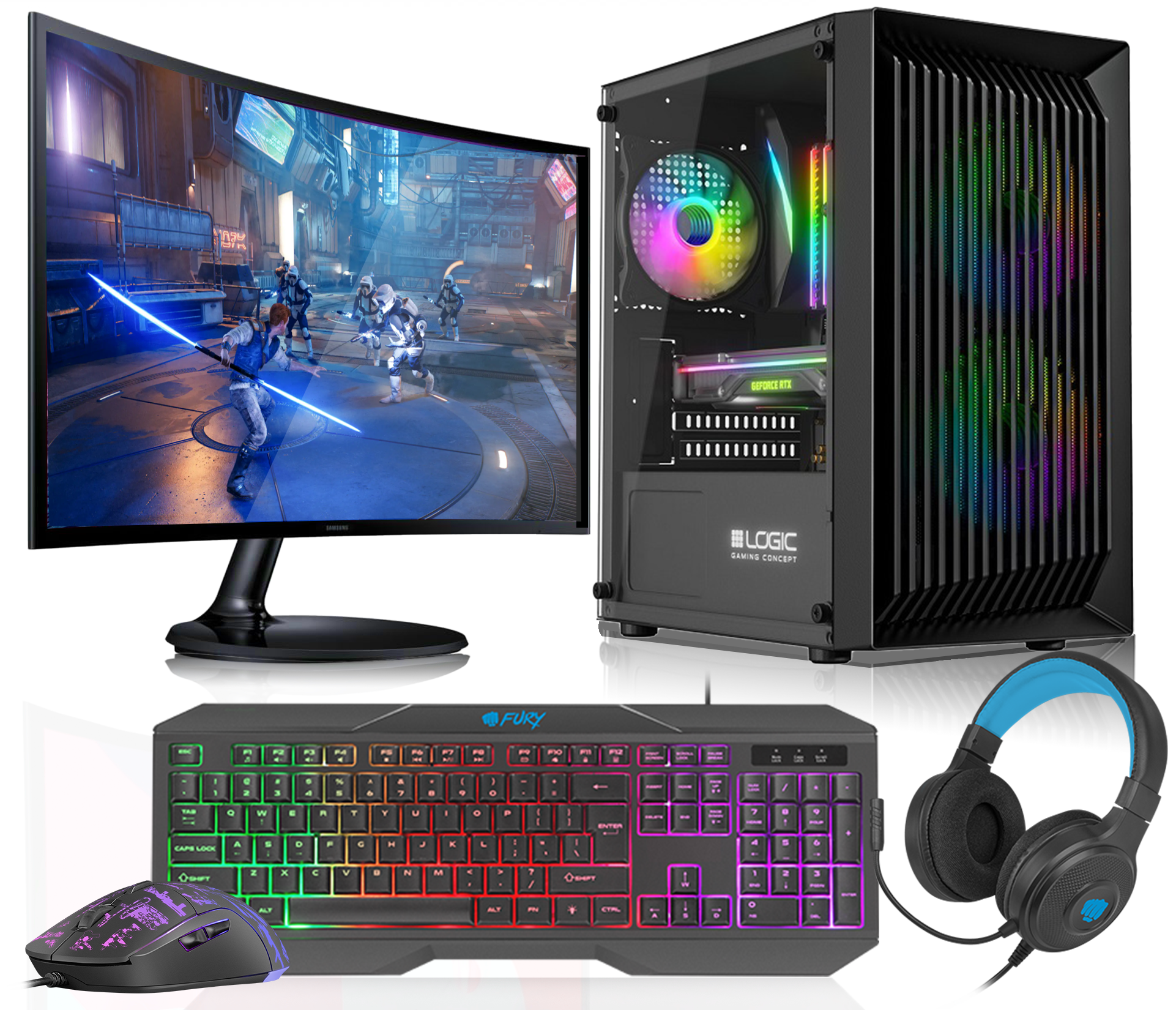 Desktop VIST Pc Gaming Core I5 10400F Ram 16Gb Gtx 1660 Super Ssd 1Tb M.2 Lcd 24 Windows 11 Pro