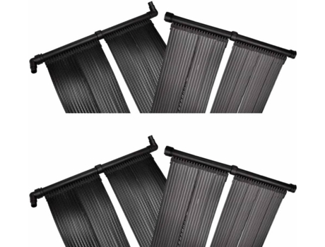 vidaXL Panel de calentador solar de piscina 4 uds 80x620 cm