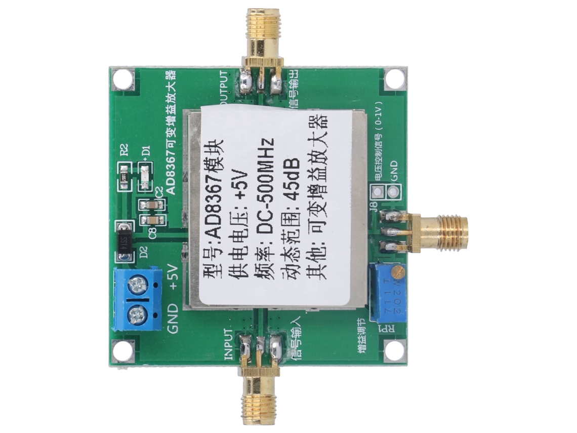Módulo amplificador de señal de RF AD8367 de 500 MHz con ganancia variable lineal de 45 dB