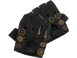 Manoplas De Moto Y Ciclismo Estilo Punk, Sin Dedos, Para Hombre Y Mujer, De Pu Con Tachuelas, Estilo Rock.